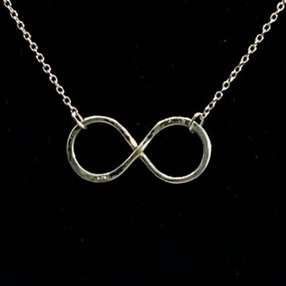 ALF Sterling 925 Silver Infinity Circle & 18” Chain - Picture 1 of 13